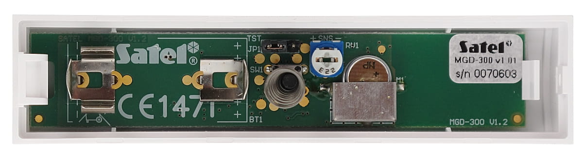 BEZPRZEWODOWA CZUJKA ZBICIA SZKŁA MGD-300 SATEL-1352851