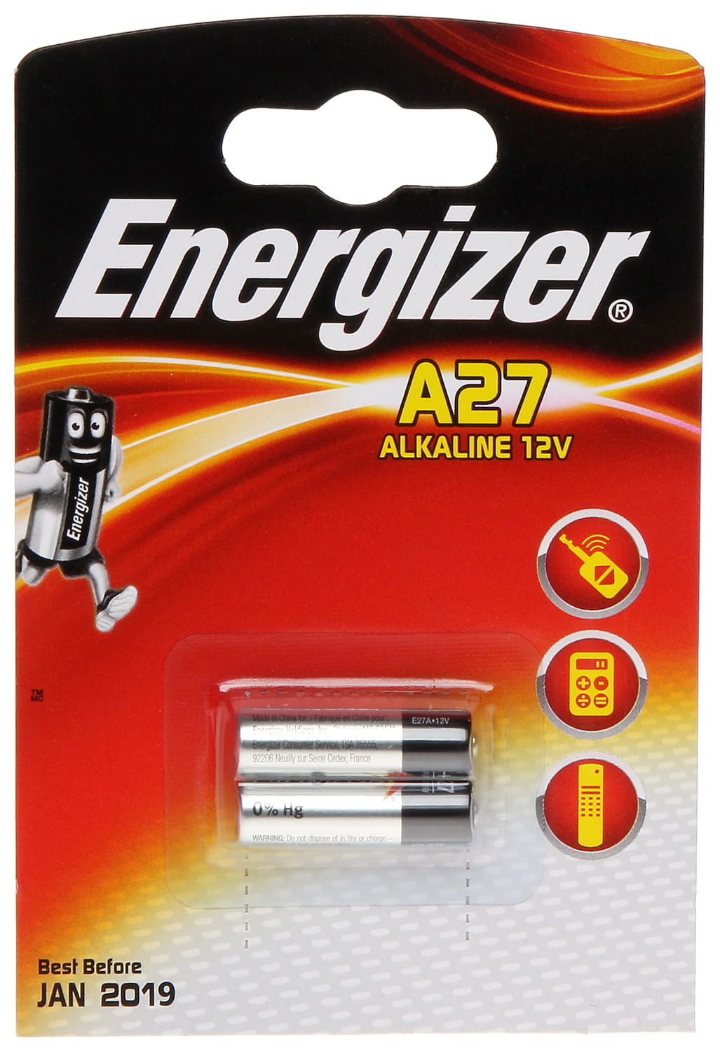 BATERIA ALKALICZNA BAT-A27*P2 12V A27 ENERGIZER-1347941