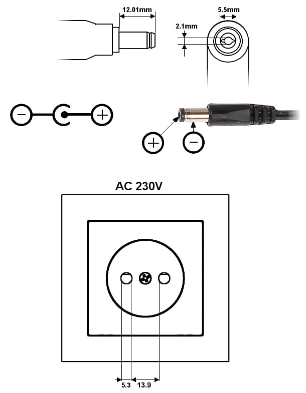 ZASILACZ 12V/10A/5.5-TAY-1354568