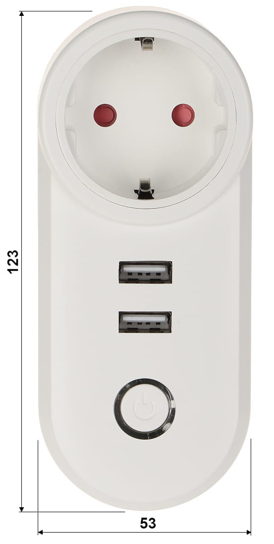 INTELIGENTNE GNIAZDO ELEKTRYCZNE ATLO-P1U2-TUYA Wi-Fi, Tuya Smart-1320174