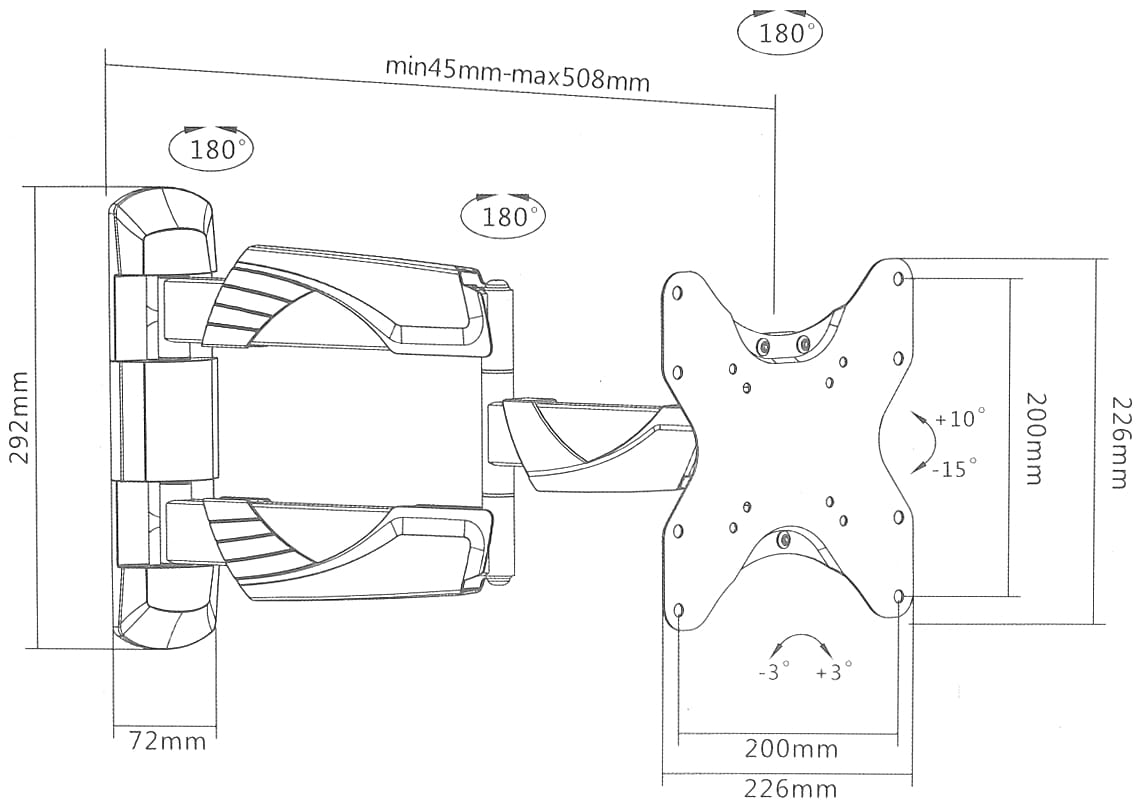 UCHWYT DO TELEWIZORA LUB MONITORA BRATECK-LPA39-223-1349429