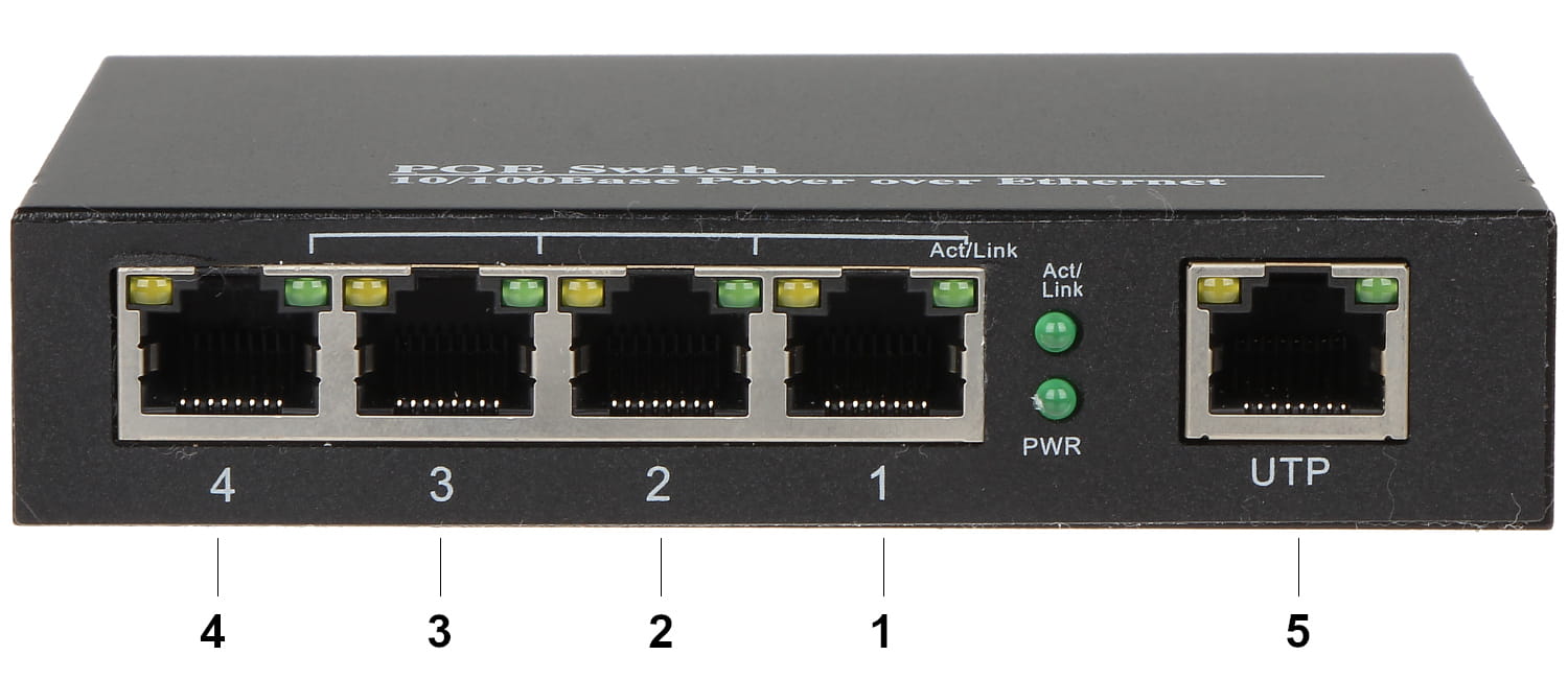SWITCH POE SPS-4P/1 5-PORTOWY-1345412