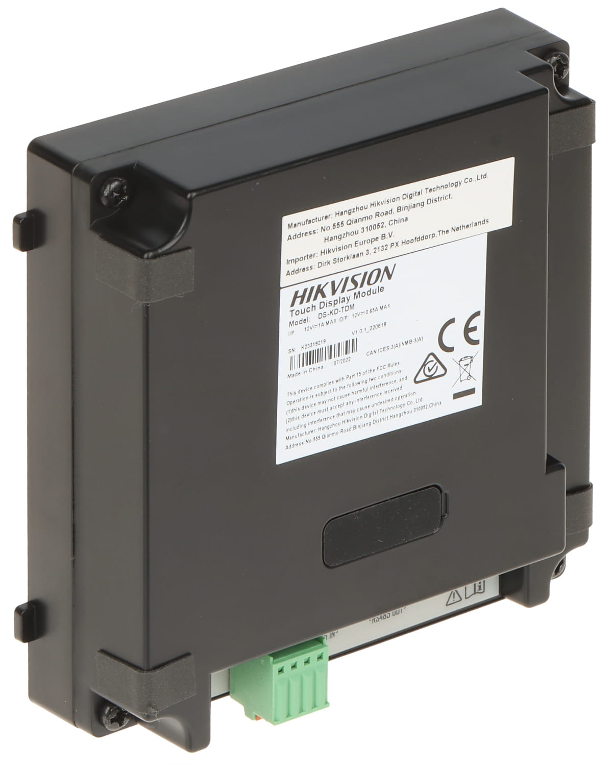 MODUŁ WYŚWIETLACZA DOTYKOWEGO DS-KD-TDM Hikvision-1360771