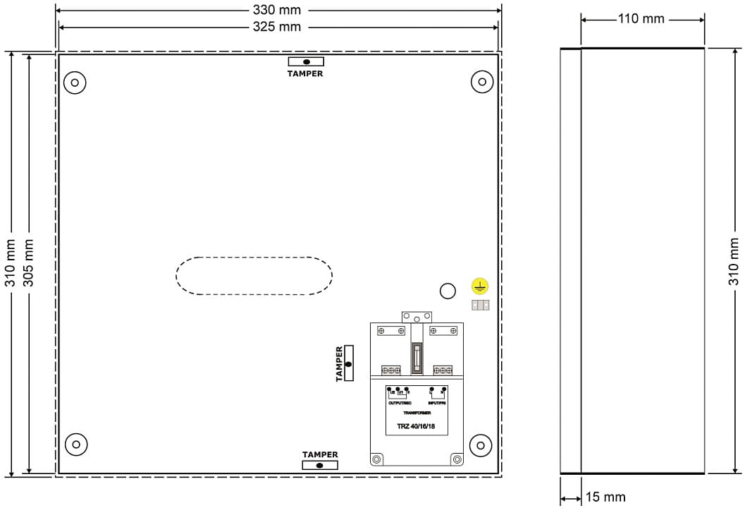 OBUDOWA DO PŁYT CENTRAL ALARMOWYCH AWO-213 PULSAR-1344267