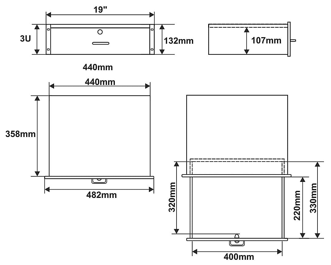 SZUFLADA RAS-R3 DO SZAFY RACK PULSAR-1345727