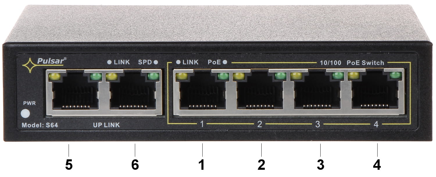 SWITCH POE S-64 4-PORTOWY PULSAR-1344349