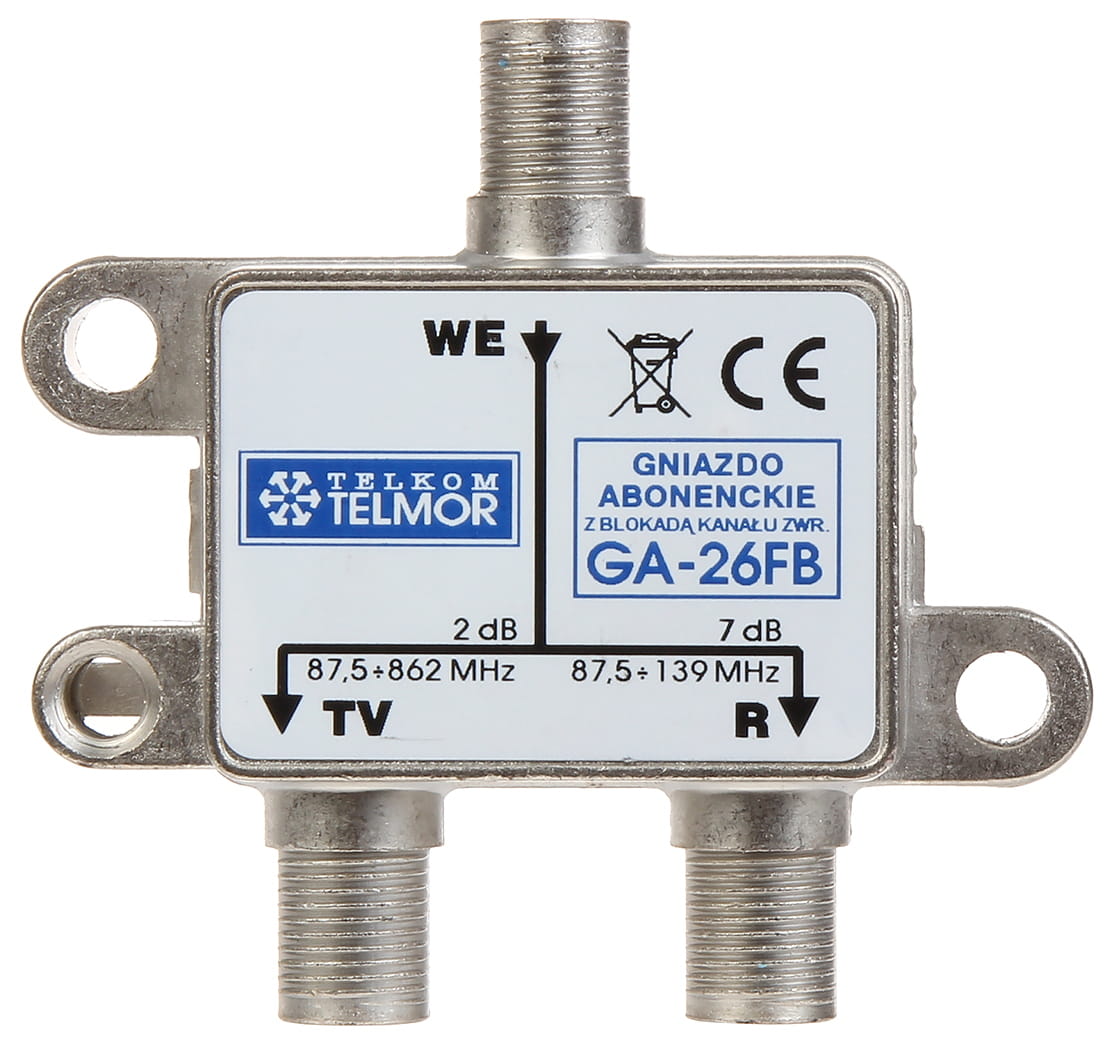 GNIAZDO KOŃCOWE GA-26FB R-TV TELMOR-1347244