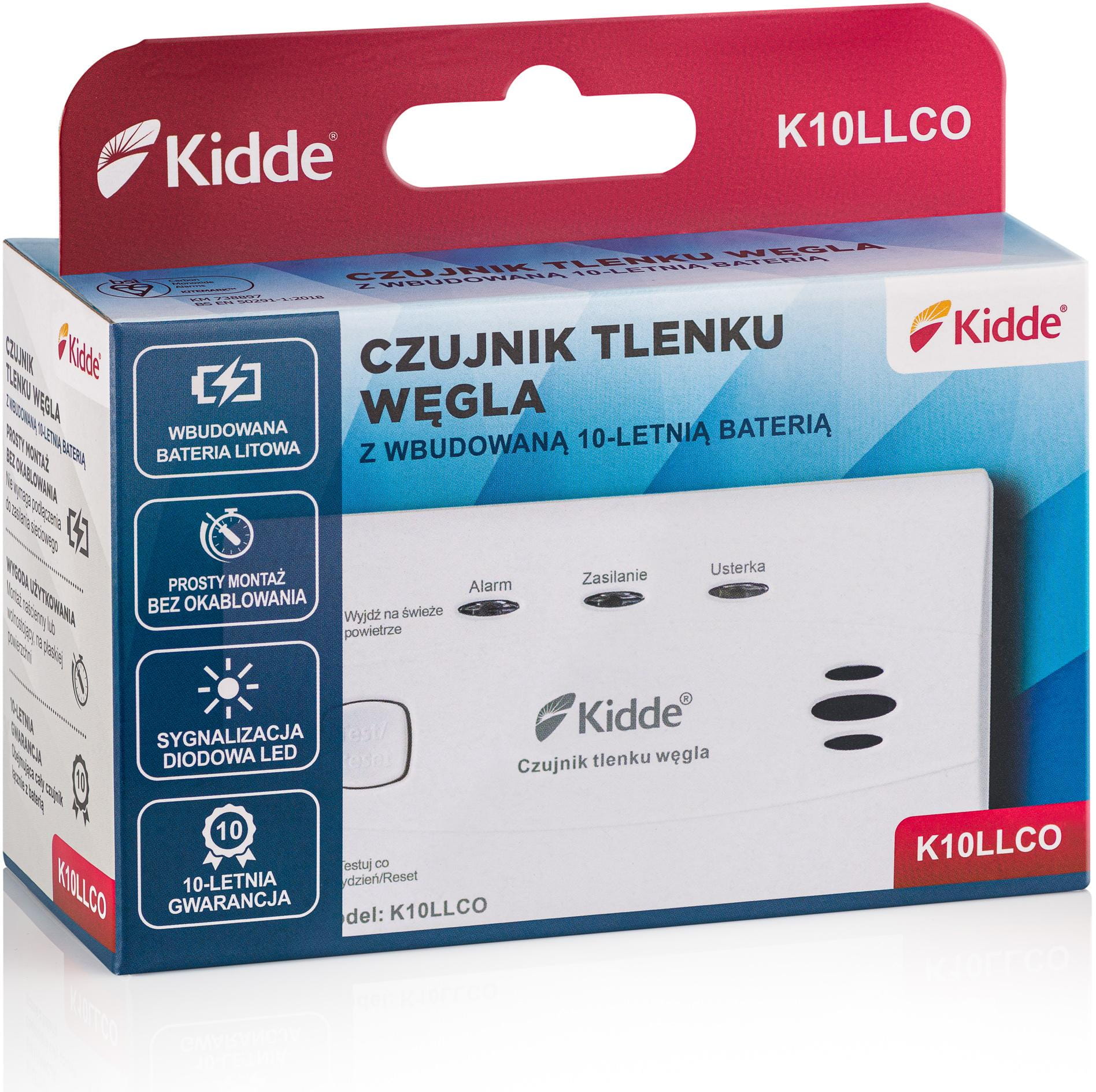 Czujnik czadu Kidde K10LLCO-1501013