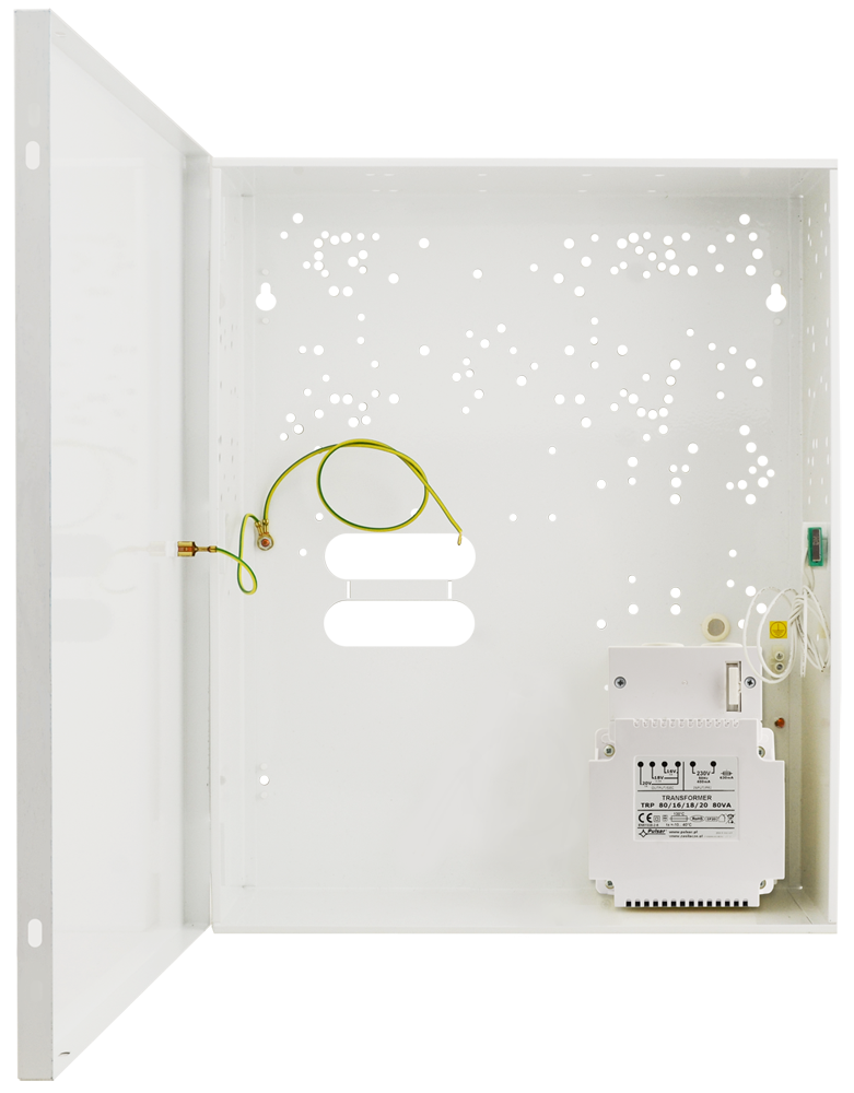 Pulsar AWO300 – obudowa alarmowa natynkowa – widok z przodu (otwarta)