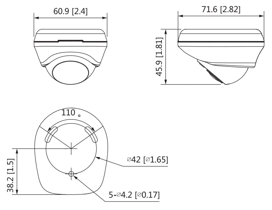 MOBILNA KAMERA AHD, CVI, TVI, CVBS HAC-HMW3200L-0210B-S5 - 1080p 2.1mm DAHUA-1321759