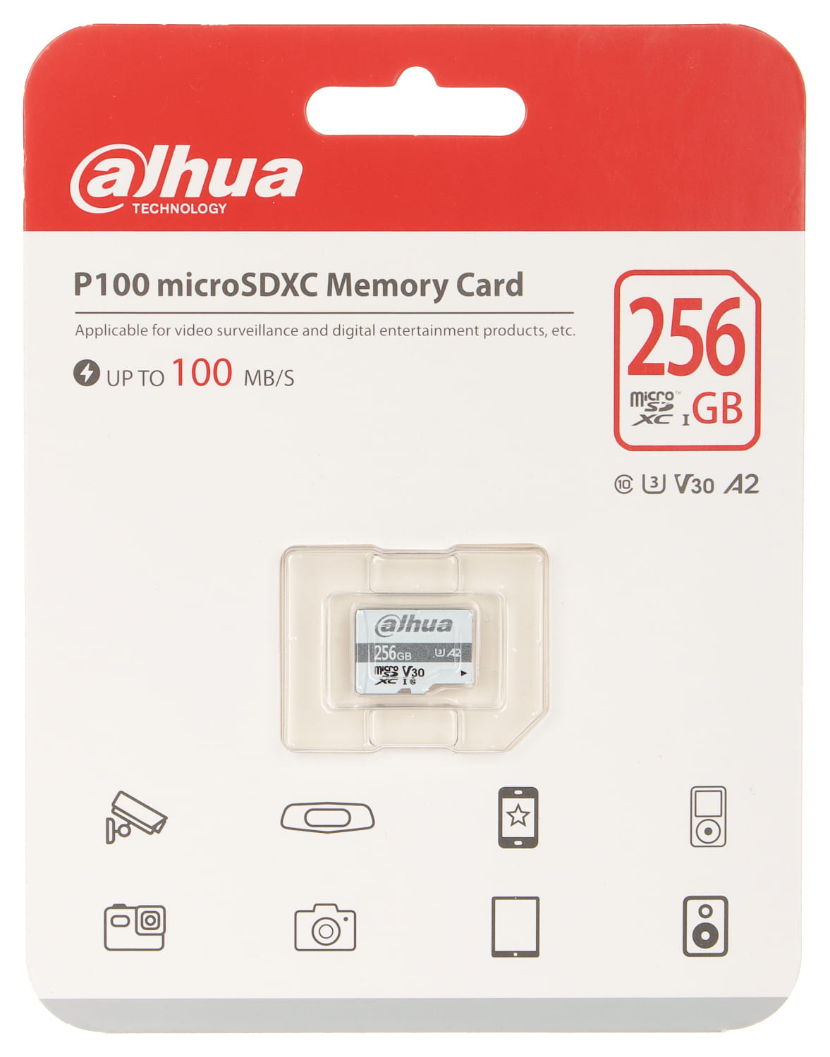 KARTA PAMIĘCI TF-P100/256GB microSD UHS-I, SDXC 256GB DAHUA-1561869