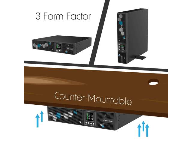 UPS RACK POWERWALKER VI 3000 RLP LINE-INTERACTIVE 3000VA 8X IEC C13 USB-B EPO LCD 2U-1544680
