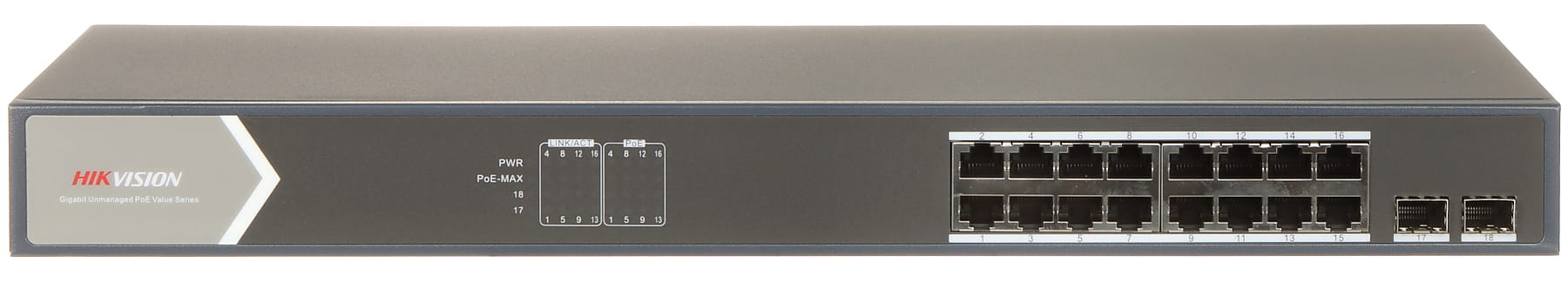 SWITCH POE DS-3E1518P-SI 16-PORTOWY SFP Hikvision-1567807