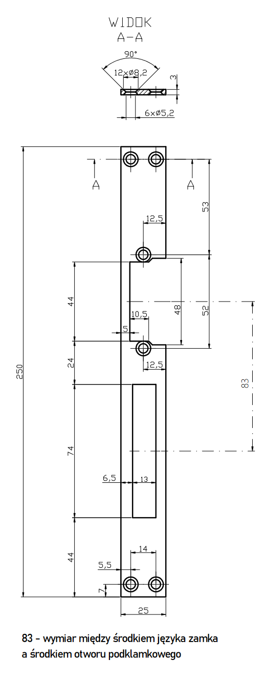 Płaskownik długi HARTTE OK-P4, 3mm, STC, otwarty-1565701