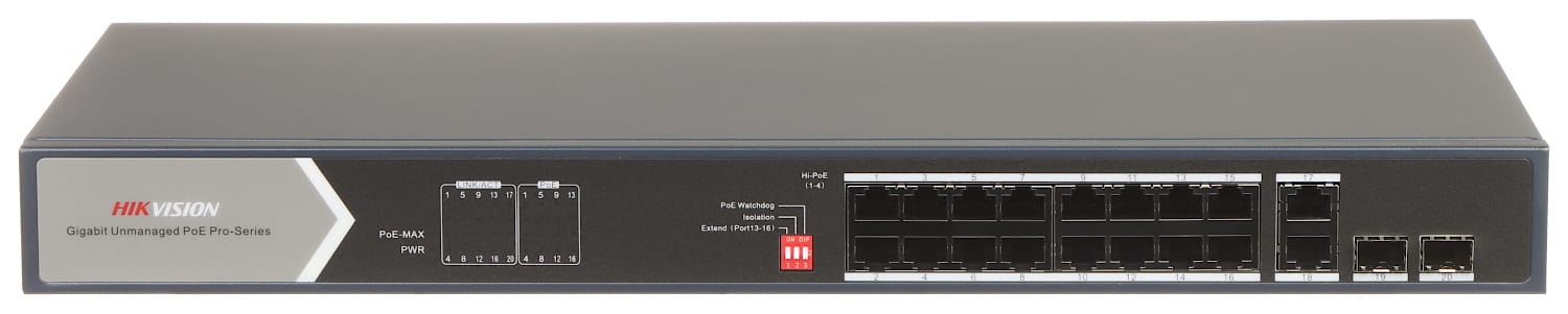 SWITCH POE DS-3E0520HP-E 16-PORTOWY SFP Hikvision-1580666