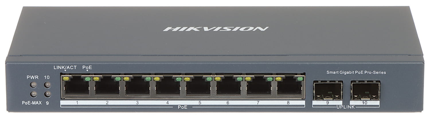 SWITCH POE DS-3E1510P-SI 8-PORTOWY SFP Hikvision-1613325