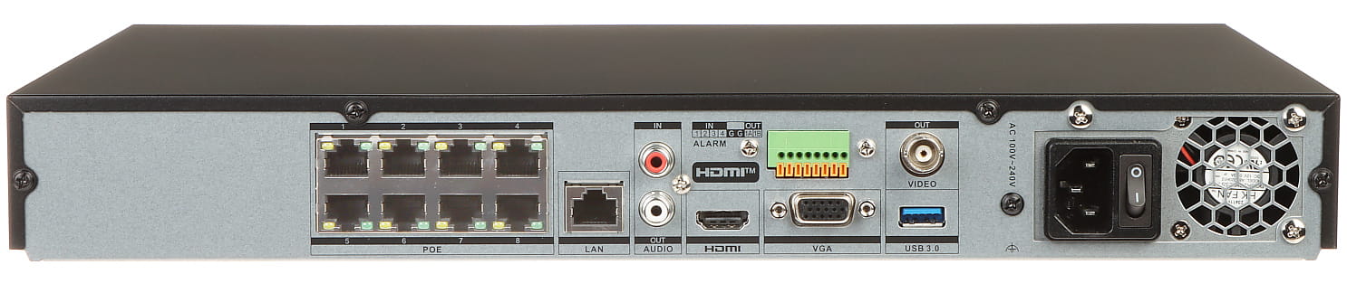REJESTRATOR IP DS-7608NXI-I2/8P/S(E) 8 KANAŁÓW, 8 PoE ACUSENSE Hikvision-1613279
