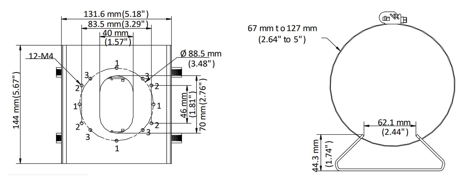 UCHWYT NA SŁUP DS-1275ZJ-S-SUS Hikvision-1664787