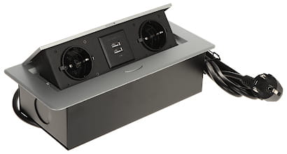 LISTWA ZASILAJĄCA MEBLOWA FPS-2S2U/CABLE (2 GNIAZDA + 2  USB)-1622916