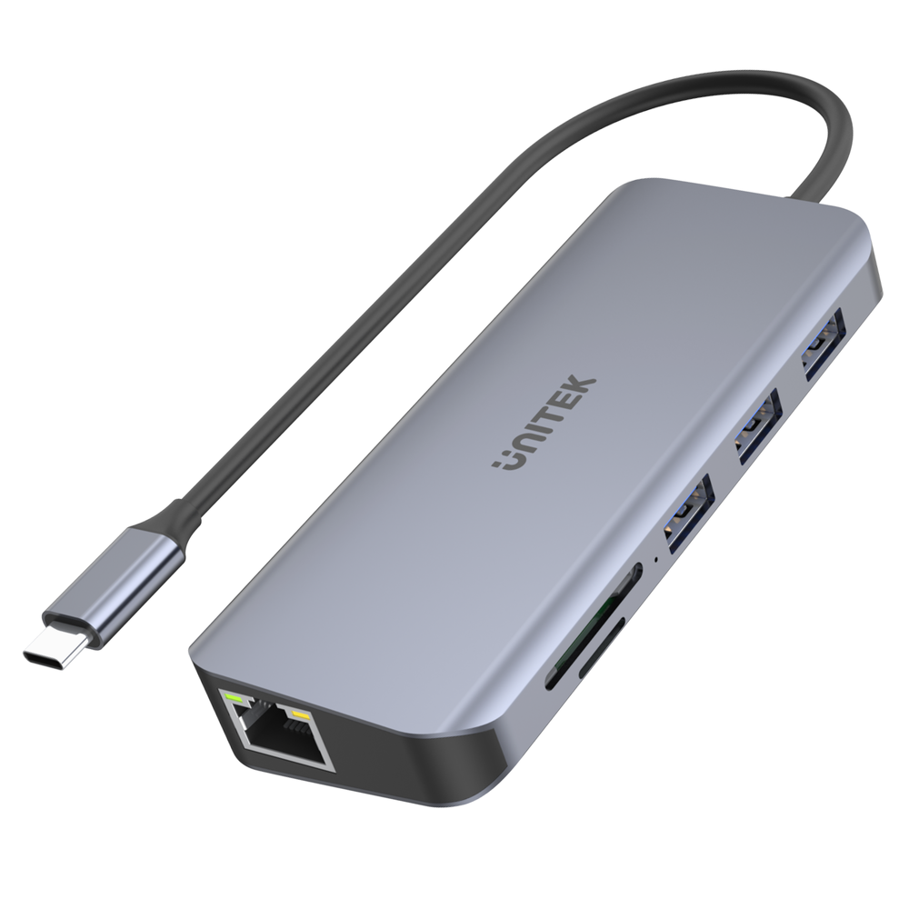 Unitek Hub USB-C 3xUSB 3.1 PD HDMI SD VGA RJ45-1632564