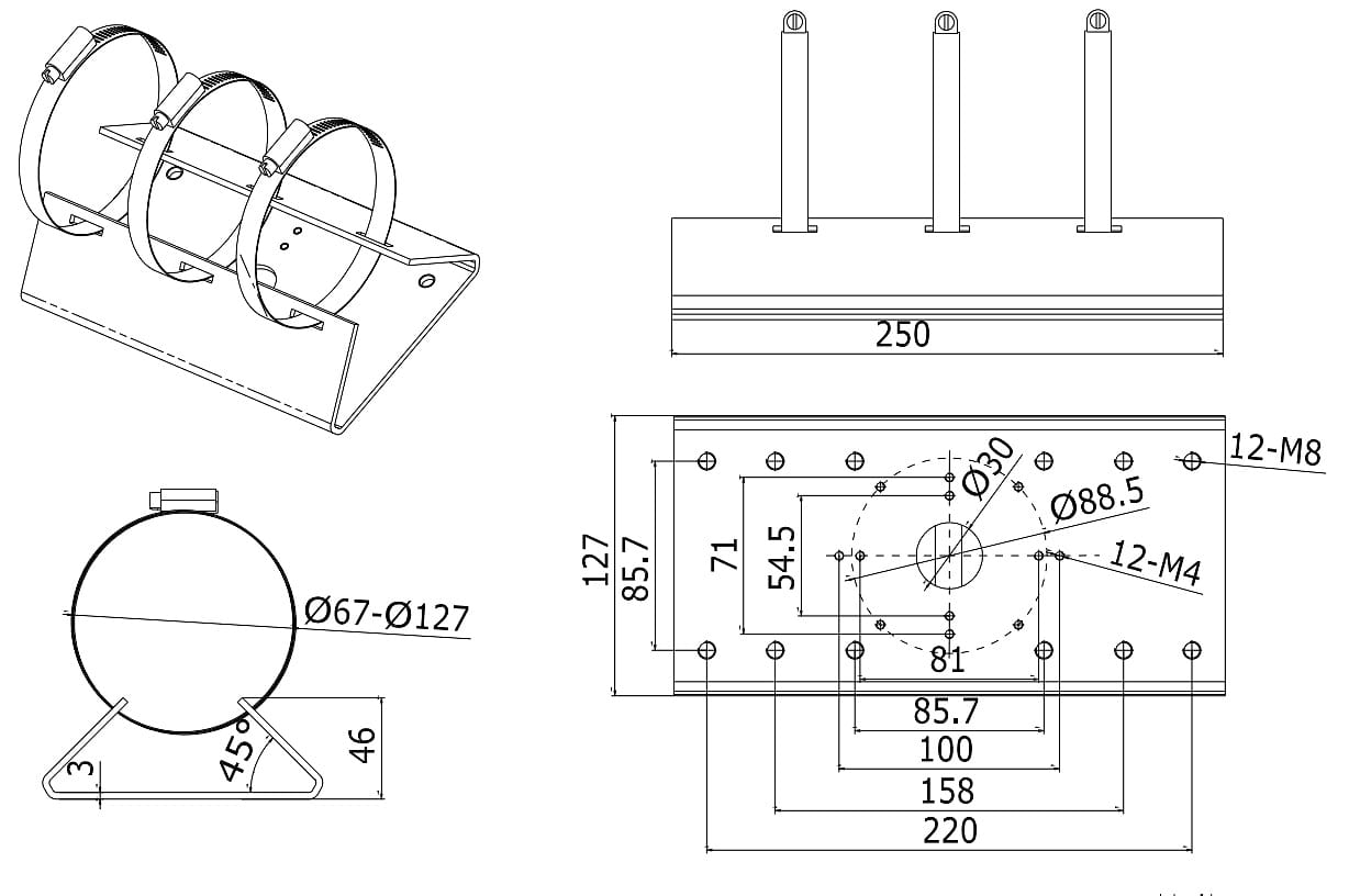 UCHWYT NA SŁUP DS-1275ZJ Hikvision-1683908