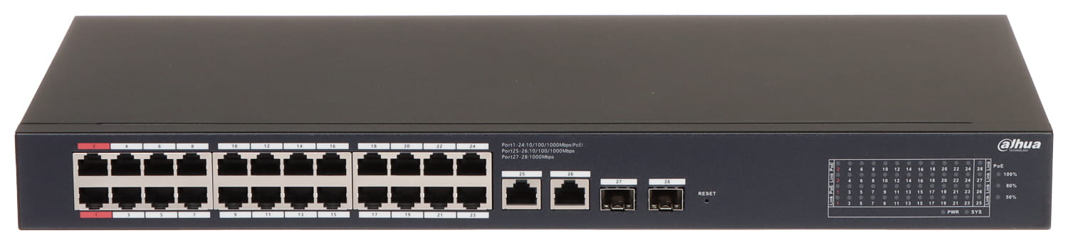 SWITCH POE CS4228-24GT-240 24-PORTOWY SFP DAHUA-1664756