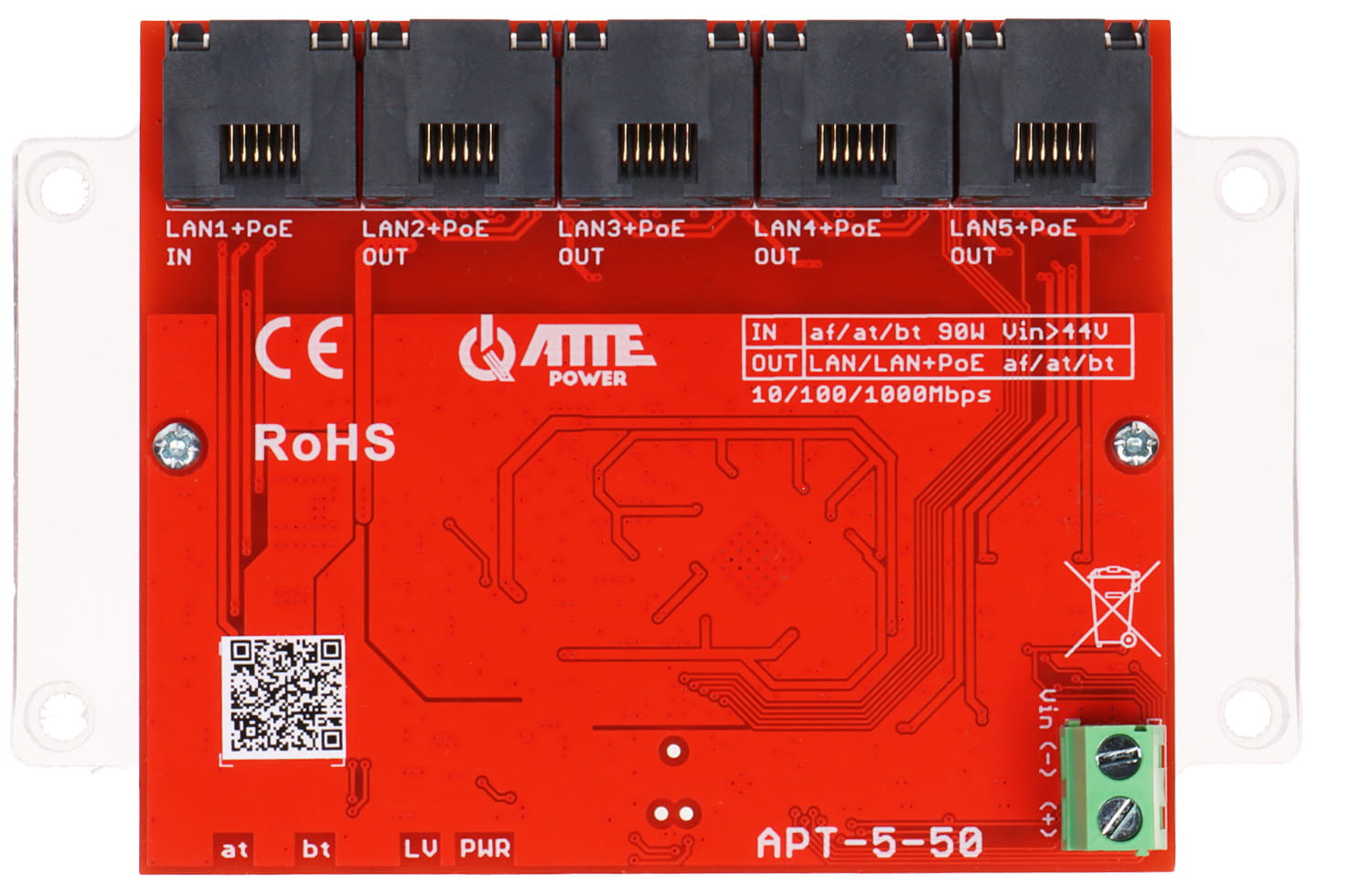 SWITCH POE / EXTENDER APT-5-50 5-PORTOWY ATTE-1648380