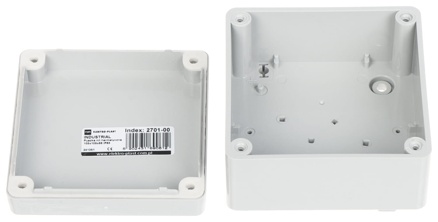 OBUDOWA HERMETYCZNA INDUSTRIAL/105X105X66/EPN IP65 Elektro-Plast-1682928