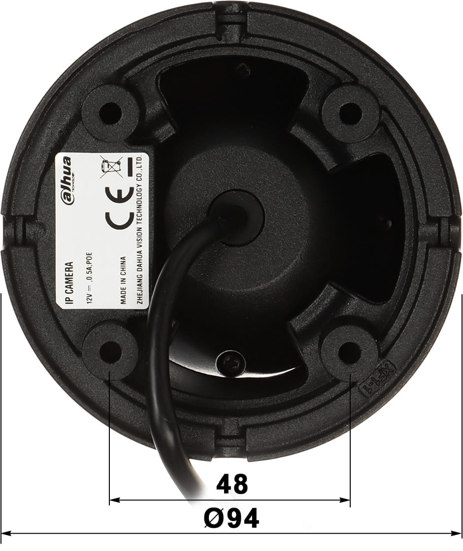 KAMERA IP IPC-HDW1639T-A-IL-0280B-S6-BLACK Smart Dual Light - 6Mpx 2.8mm DAHUA-1704907