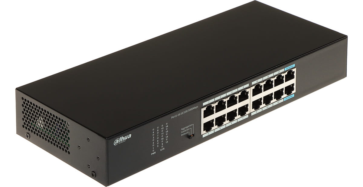 SWITCH PRZEMYSŁOWY   S3016-16GT 16-PORTOWY DAHUA-1703842
