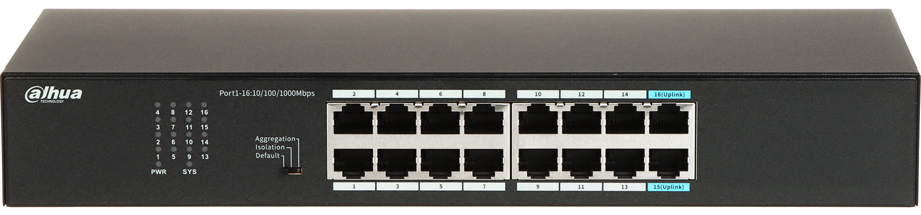 SWITCH PRZEMYSŁOWY   S3016-16GT 16-PORTOWY DAHUA-1703843