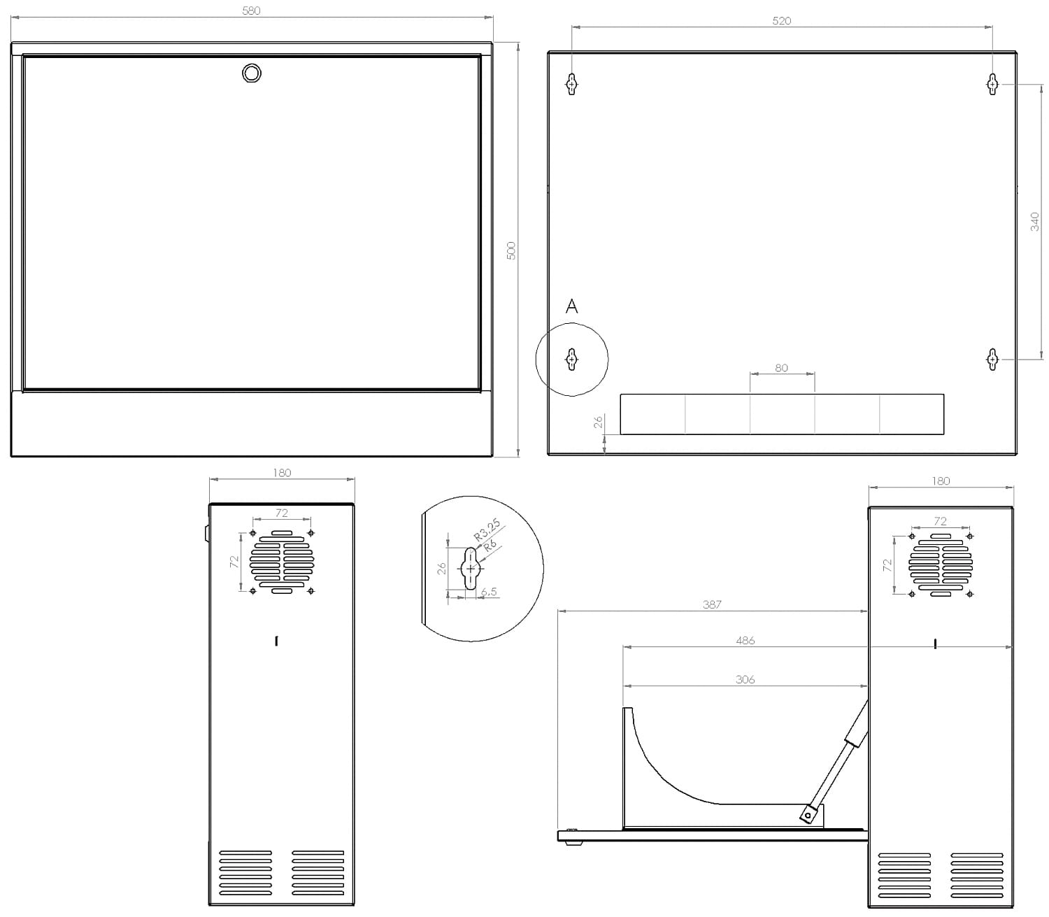 SZAFA RACK WISZĄCA CR19-3U-180-B-1683776