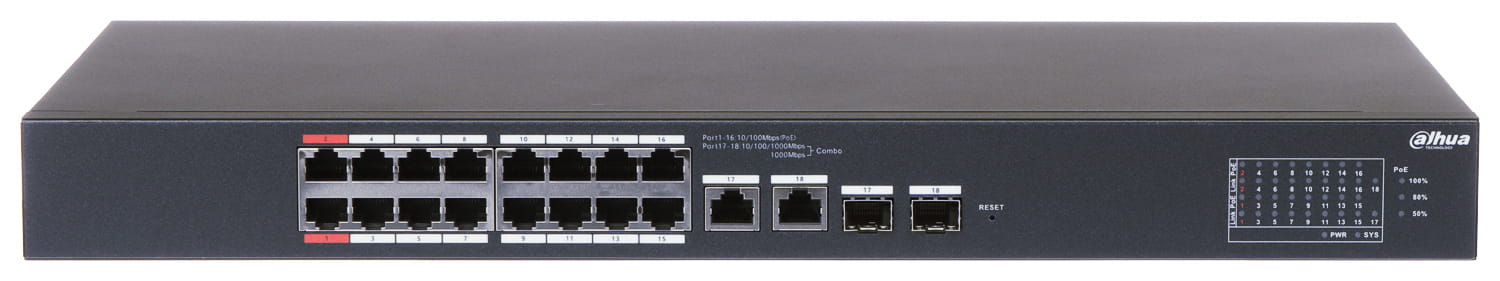SWITCH POE CS4218-16ET-135 16-PORTOWY SFP DAHUA-1683052