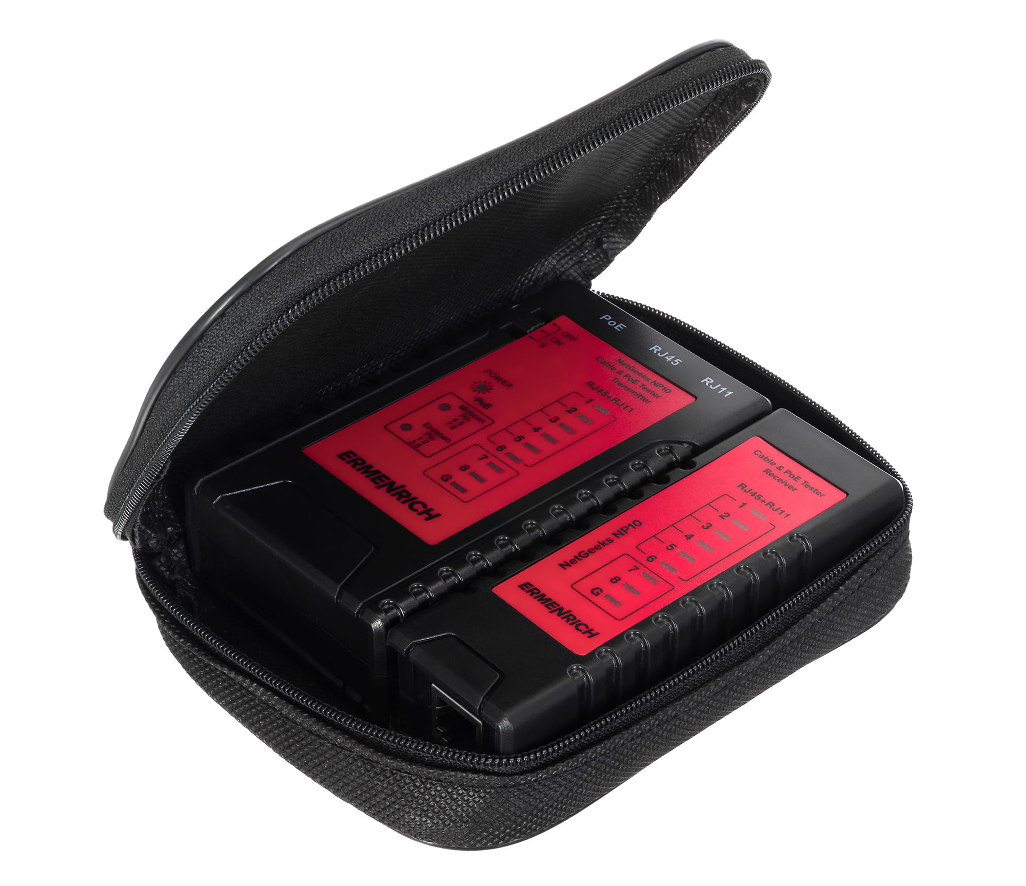 Tester przewodów i PoE Ermenrich NetGeeks NP10-1705455