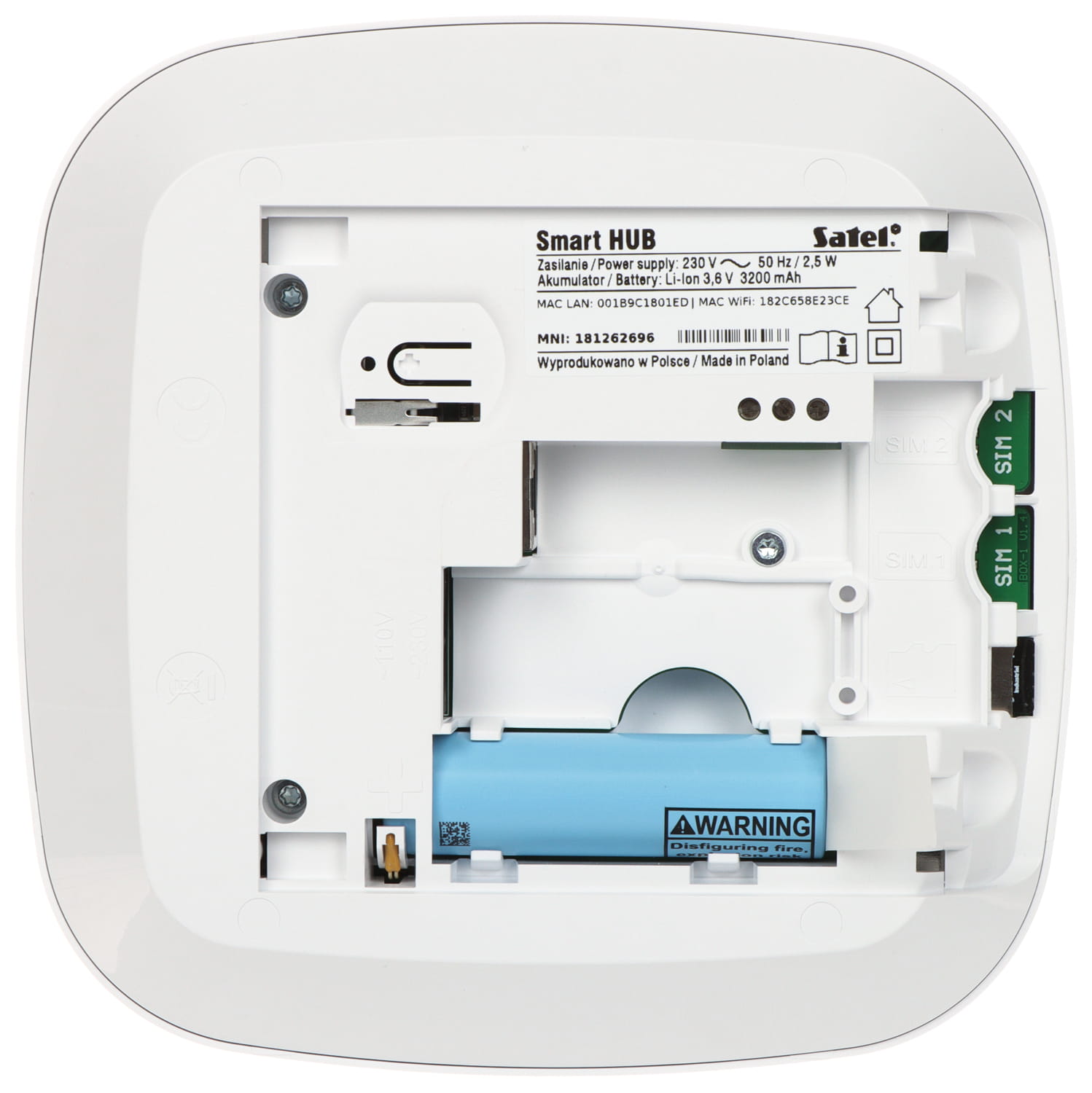 KONTROLER SYSTEMU BEZPRZEWODOWEGO SMART-HUB BE WAVE SATEL-1696596