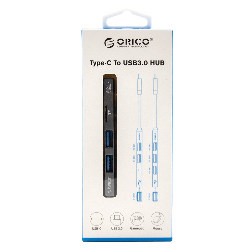 Orico Hub USB-C 3xport USB-A, czytnik microSD, alu-1358682