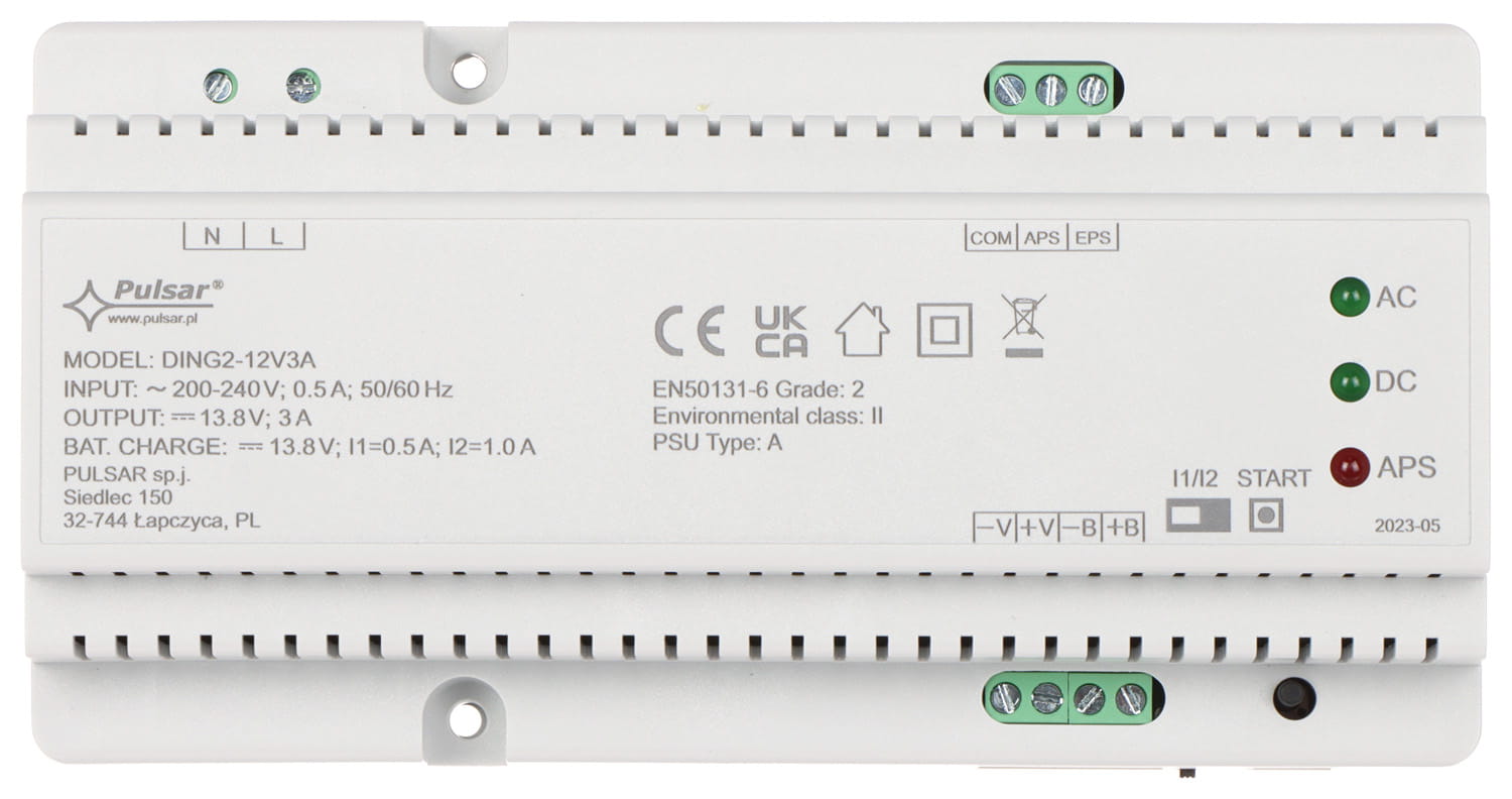 ZASILACZ BUFOROWY IMPULSOWY DING2-12V3A PULSAR-1628822