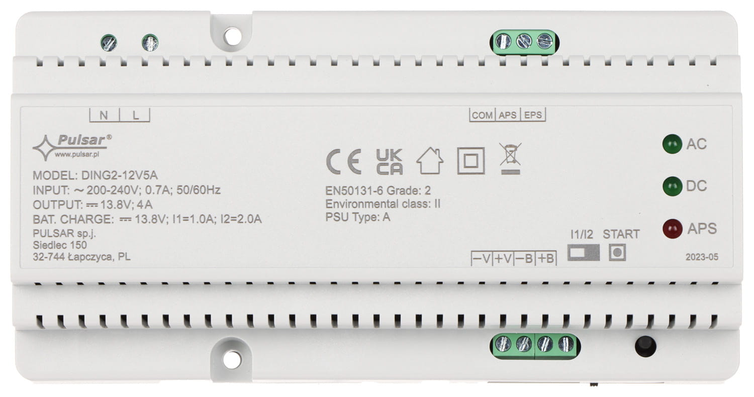 ZASILACZ BUFOROWY IMPULSOWY DING2-12V5A PULSAR-1628816