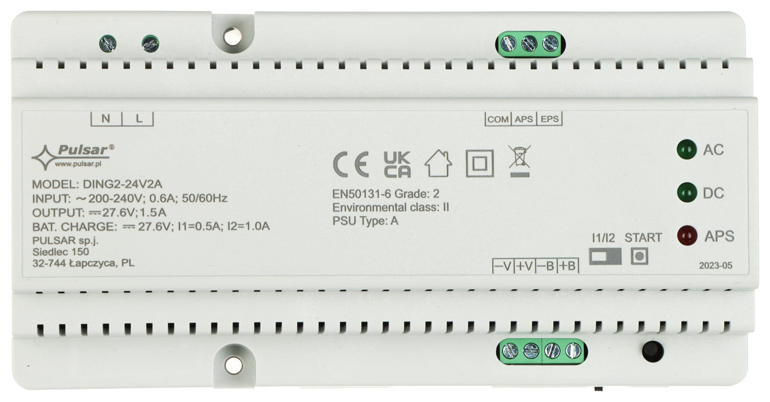 ZASILACZ BUFOROWY IMPULSOWY DING2-24V2A PULSAR-1706755