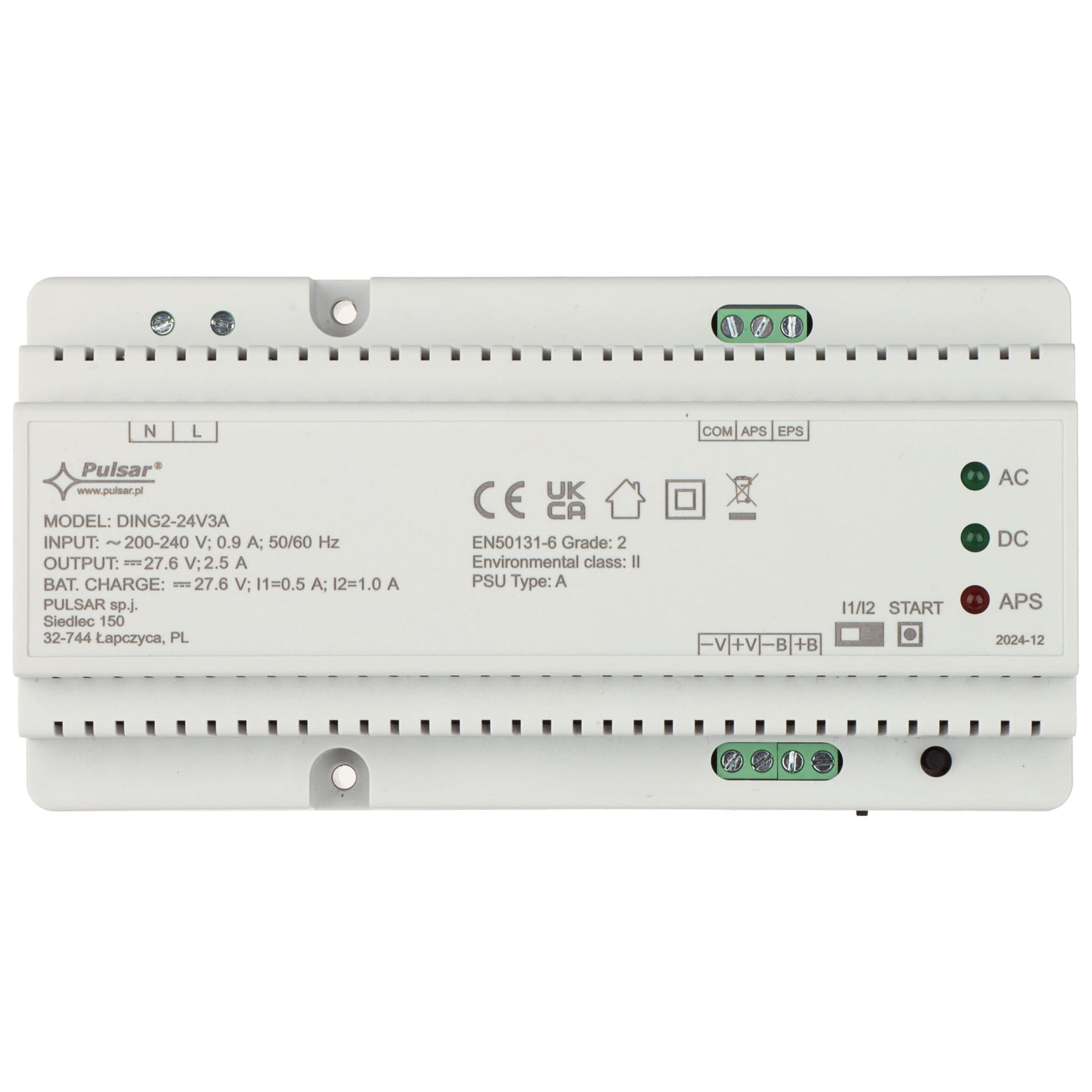 ZASILACZ BUFOROWY IMPULSOWY DING2-24V3A PULSAR-1764734