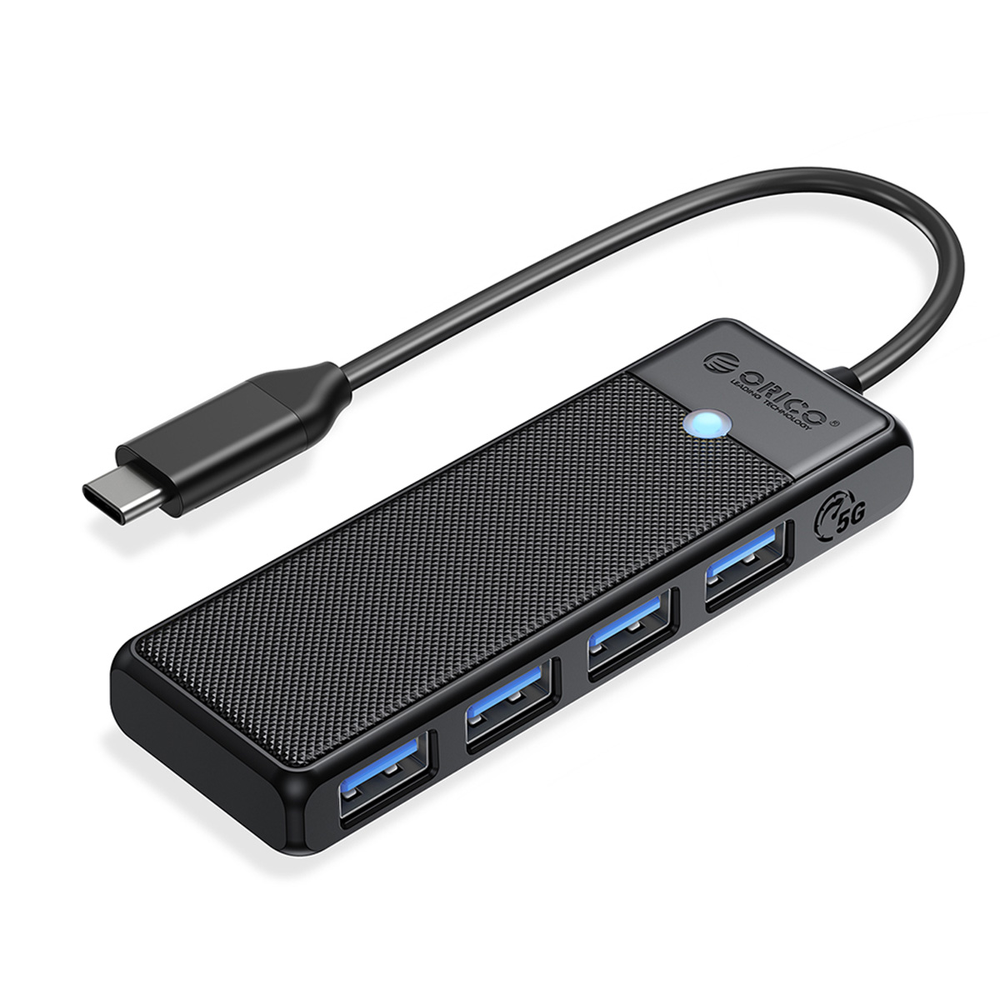 Orico Hub USB-C 4 porty USB-A 3.0 5Gbps czarny-1637624