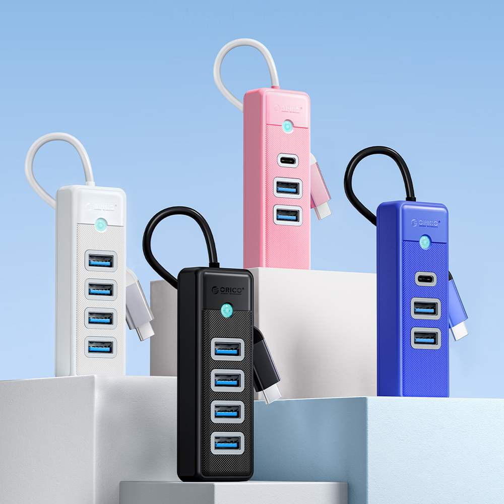Orico Hub USB-C 4x USB-A 3.1 biały-1636657