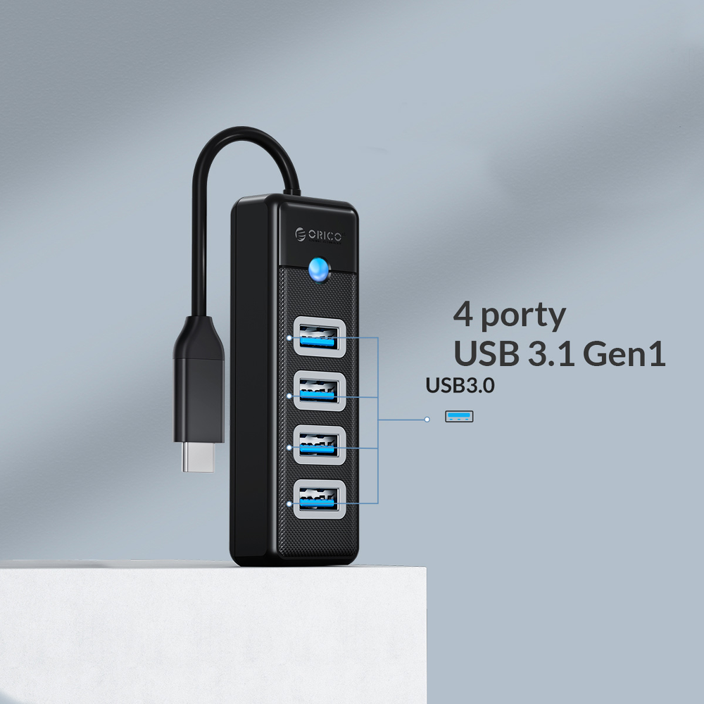 Orico Hub USB-C 4x USB-A 3.1 biały-1636659