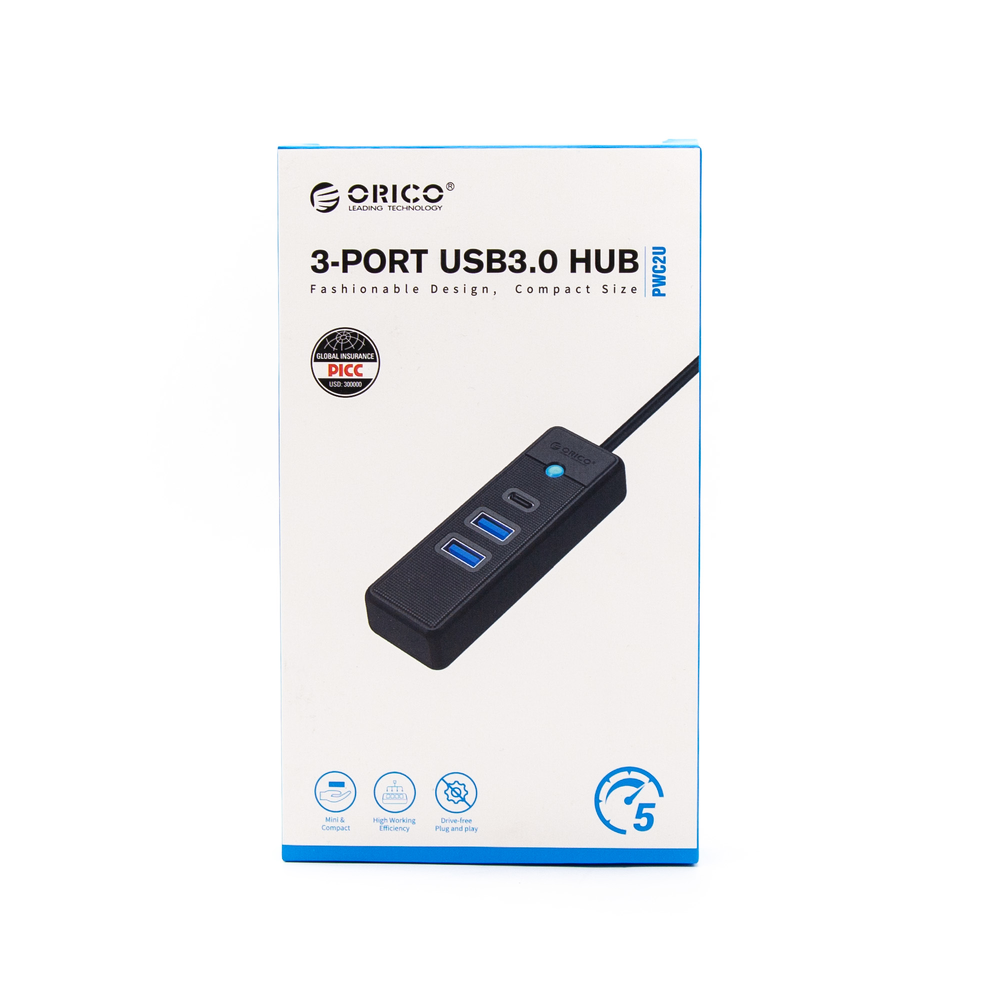 Orico Hub USB-C 2x USB-A 3.1 + USB-C czarny-1525325