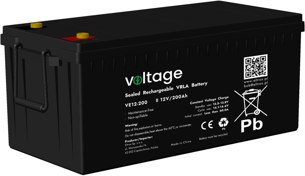 Akumulator AGM Voltage 12V 200Ah VE12-200 (Żywotność 6-9 lat)-1707808