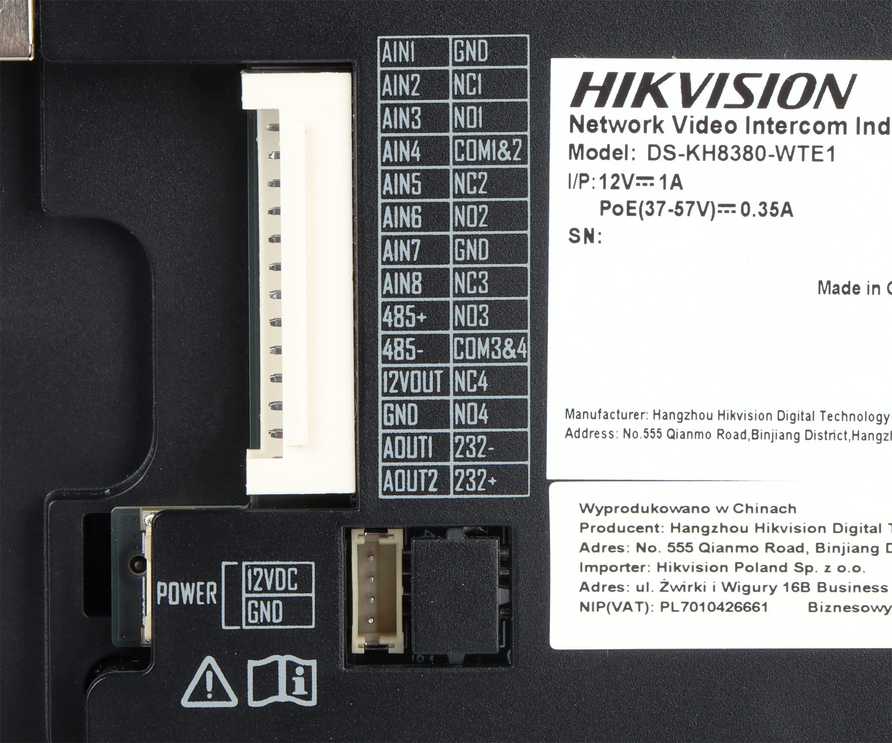 PANEL WEWNĘTRZNY Wi-Fi / IP DS-KH8380-WTE1 Hikvision-1763799