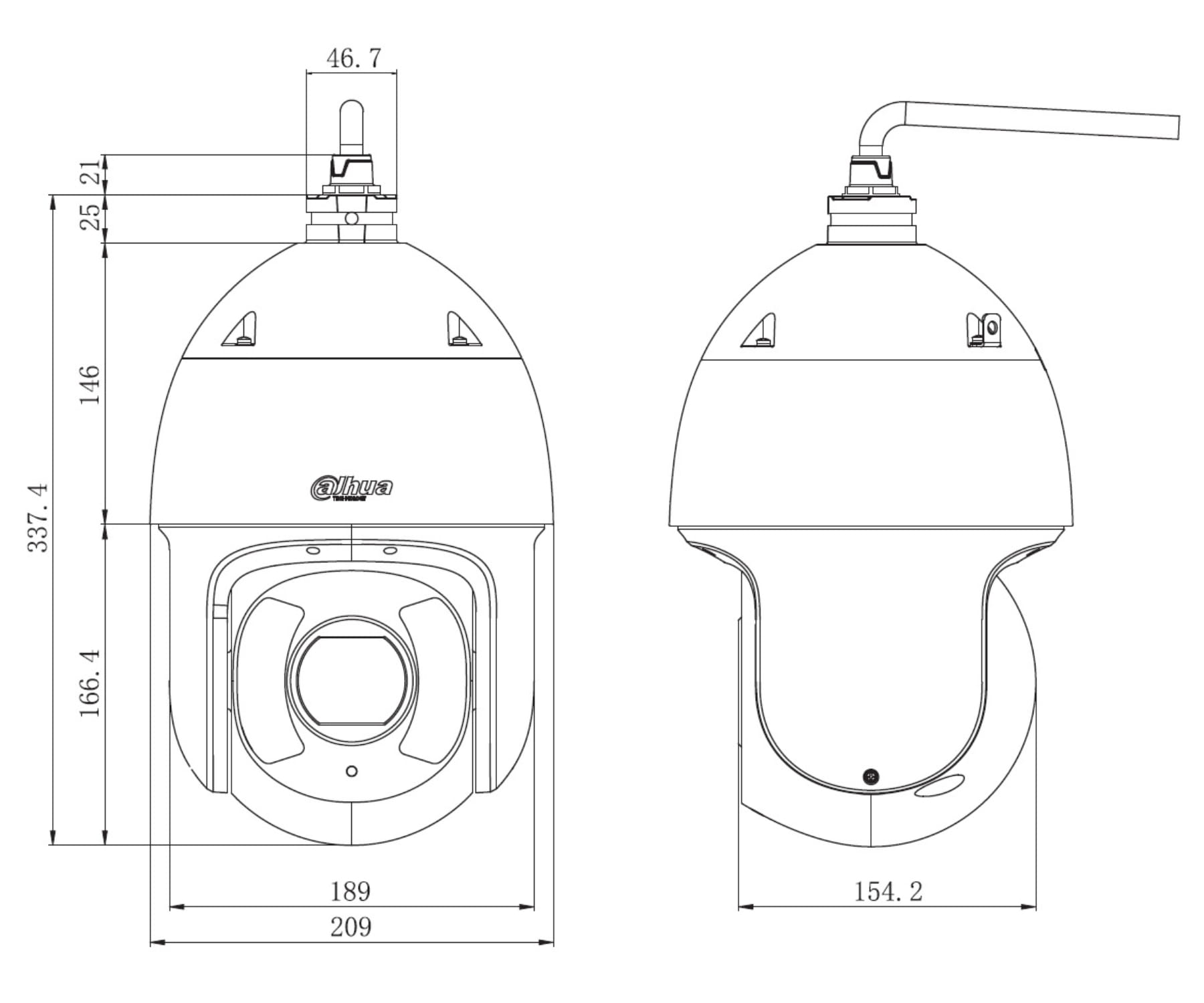 KAMERA IP SZYBKOOBROTOWA SD6CE445GB-HNR WizSense - 4Mpx 3.95... 177.7mm DAHUA-1769135