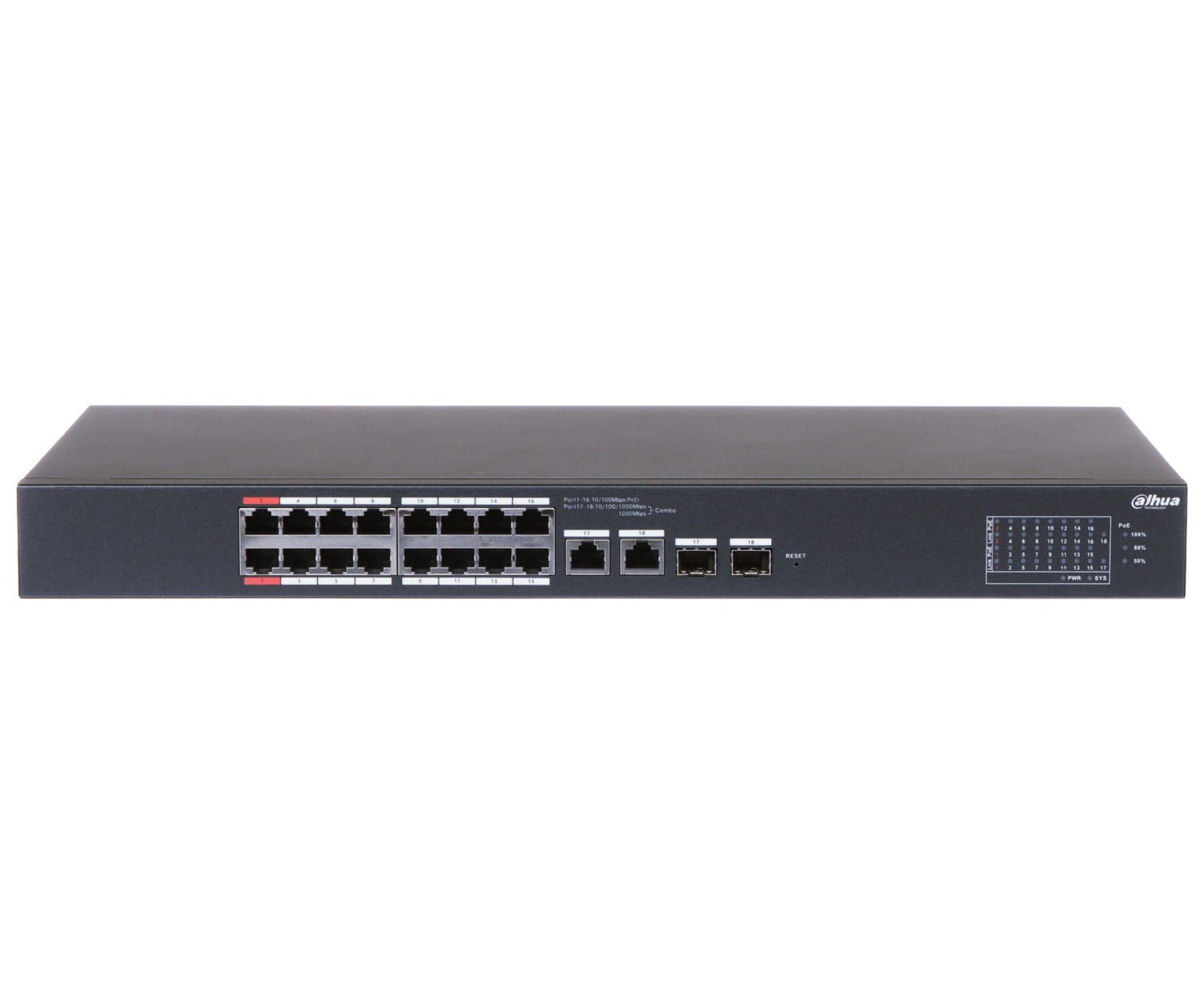 SWITCH POE CS4218-16ET-190 16-PORTOWY SFP DAHUA-1773257