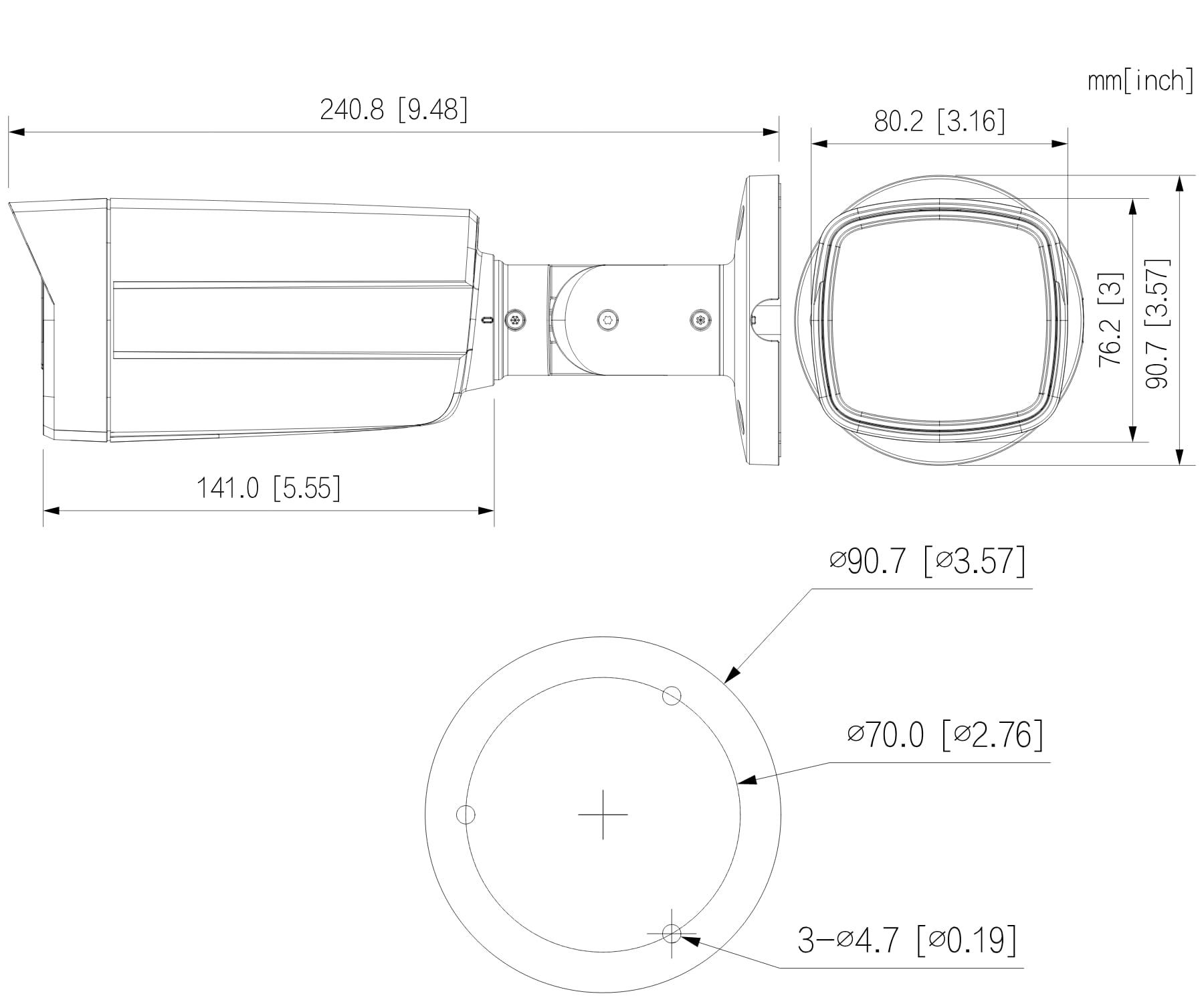 KAMERA AHD, HD-CVI, HD-TVI, CVBS HAC-HFW1239TM-A-LED-0360B-S3 Full-Color - 1080p 3.6mm DAHUA-1773121