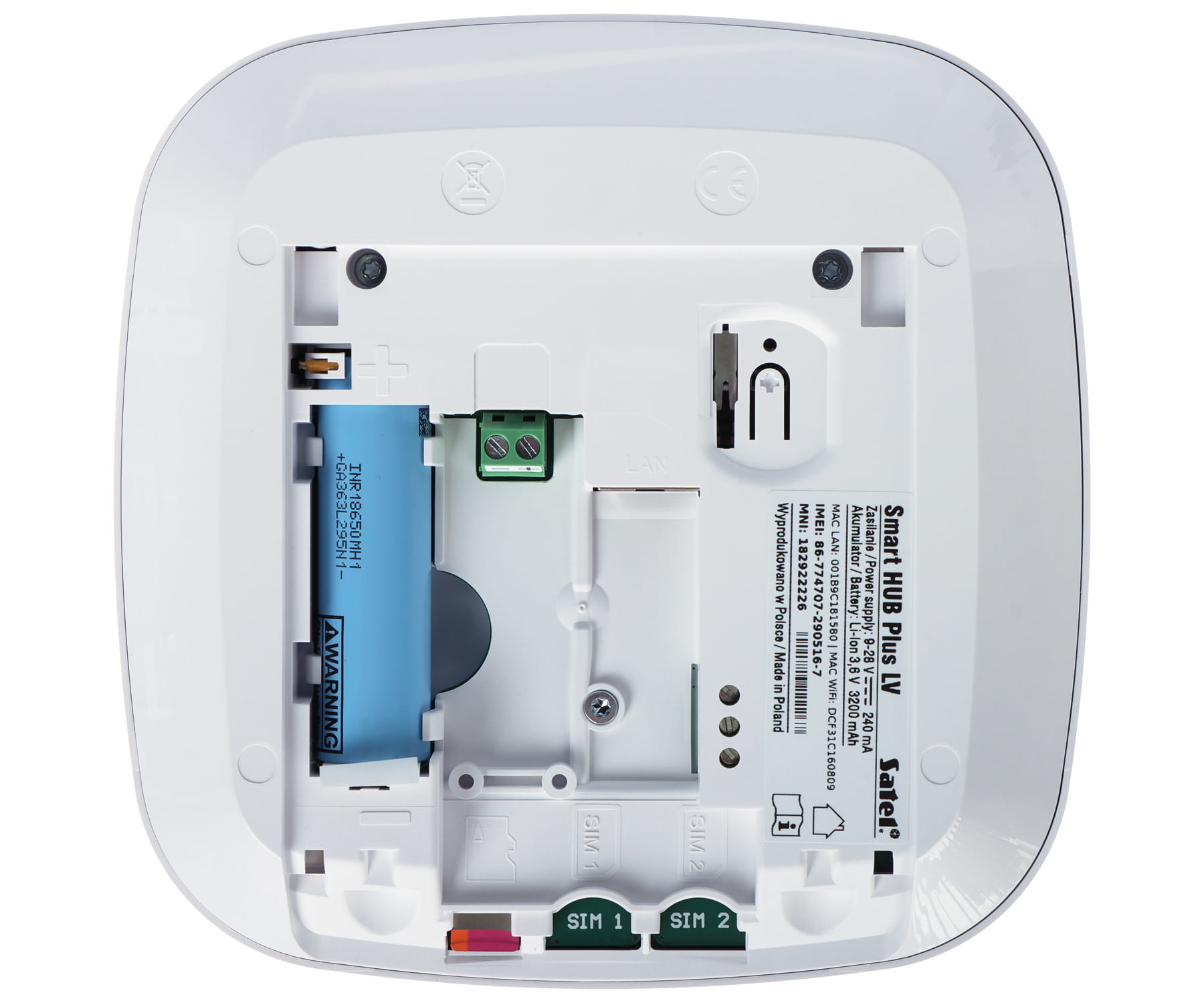 KONTROLER SYSTEMU BEZPRZEWODOWEGO SMART-HUB-PLUS/LV BE WAVE SATEL-1771109